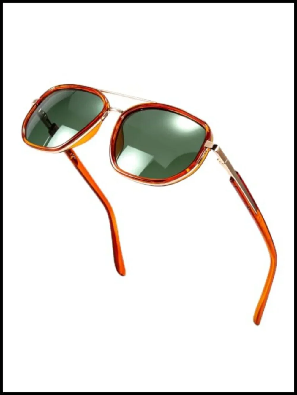 Polarized Aviator Sunglasses UV400 TR90 Frame Double Bridge Pilot Shades for